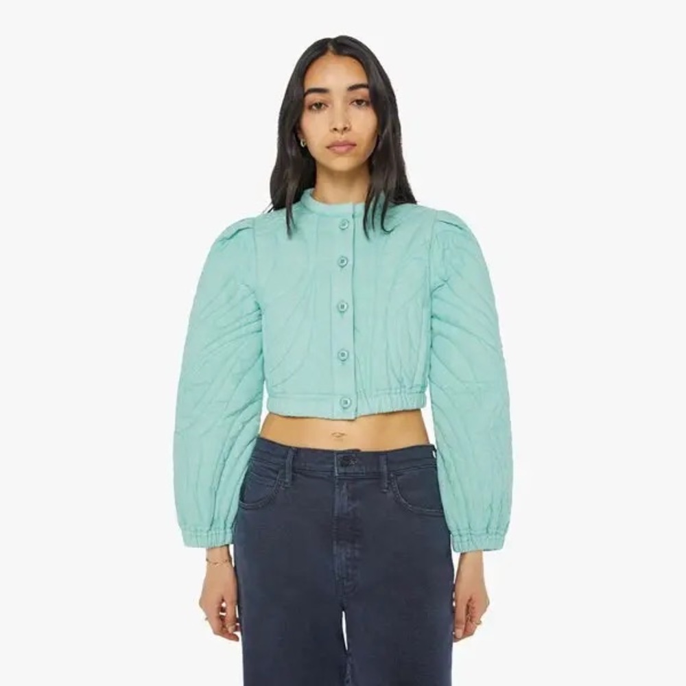 NWOT mother denim the rough puff reading tea leaves xs